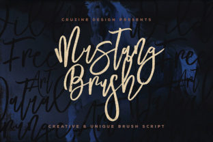 Mustang Font: A Bold Brush Typeface for Crafters and Makers