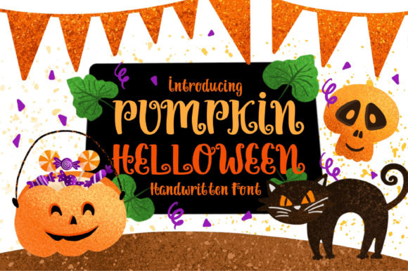 Pumpkin Helloween: A Handwritten Font for Spooky Editorial Designs