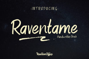 Raventame Font: A Handwritten Typeface for Digital Design