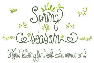 Spring Season Typeface: A Feminine Script for Editorial Design